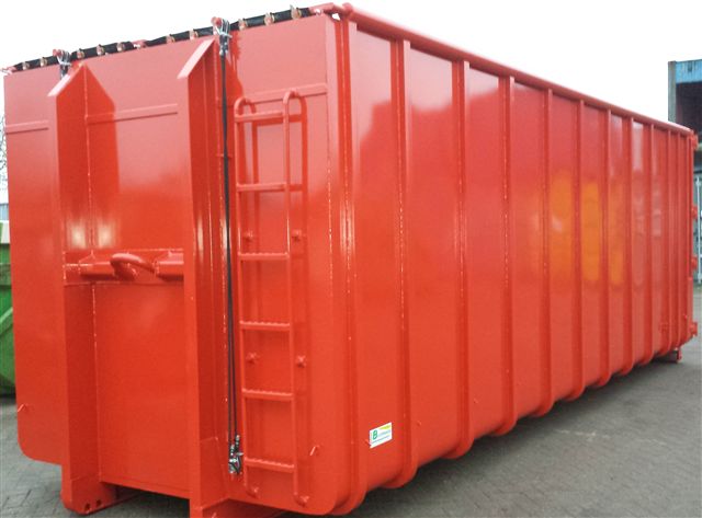 afzetcontainer met klapnetten 40m3